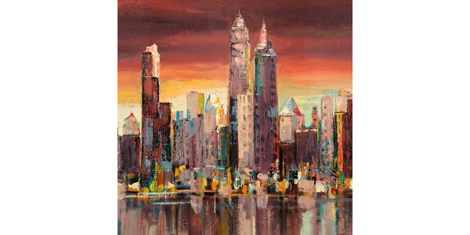 Luigi Florio - Sera su New York (detail)