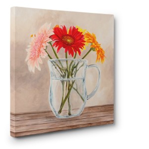 Remy Dellal - Fleurs et Vases Jaune I