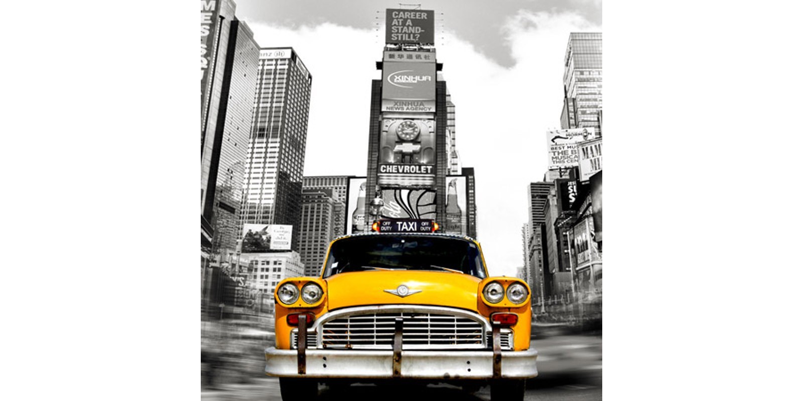 Julian Lauren - Vintage Taxi in Times Square, NYC (detail)