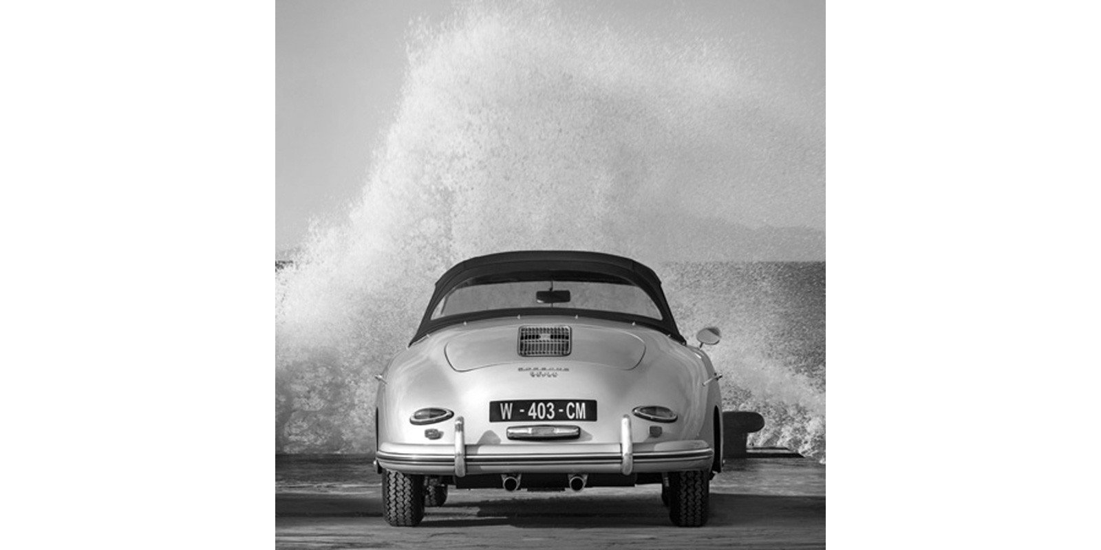 Gasoline Images - Ocean Waves Breaking on Vintage Beauties (BW detail 2)