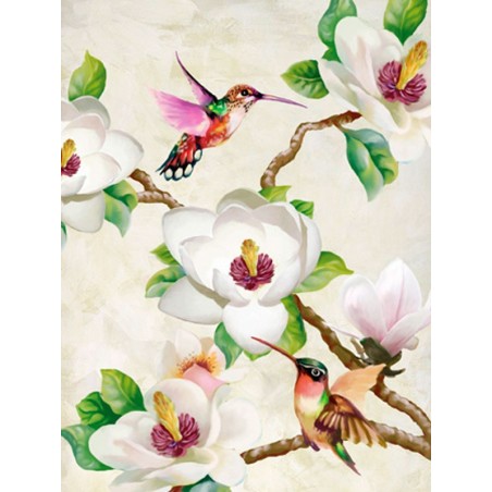 Terry Wang - Magnolia and Humming Birds