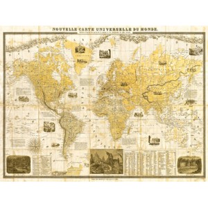 Joannoo - Gilded 1859 Map of the World