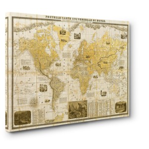 Joannoo - Gilded 1859 Map of the World