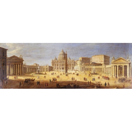 Gaspar Van Wittel - Piazza San Pietro, Rome (detail)