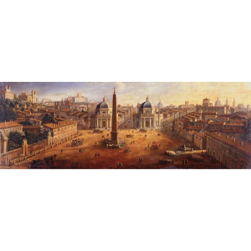 Gaspar Van Wittel - Piazza del Popolo, Rome (detail)