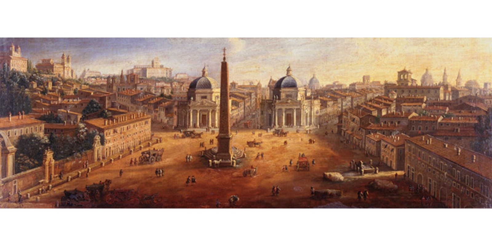 Gaspar Van Wittel - Piazza del Popolo, Rome (detail)