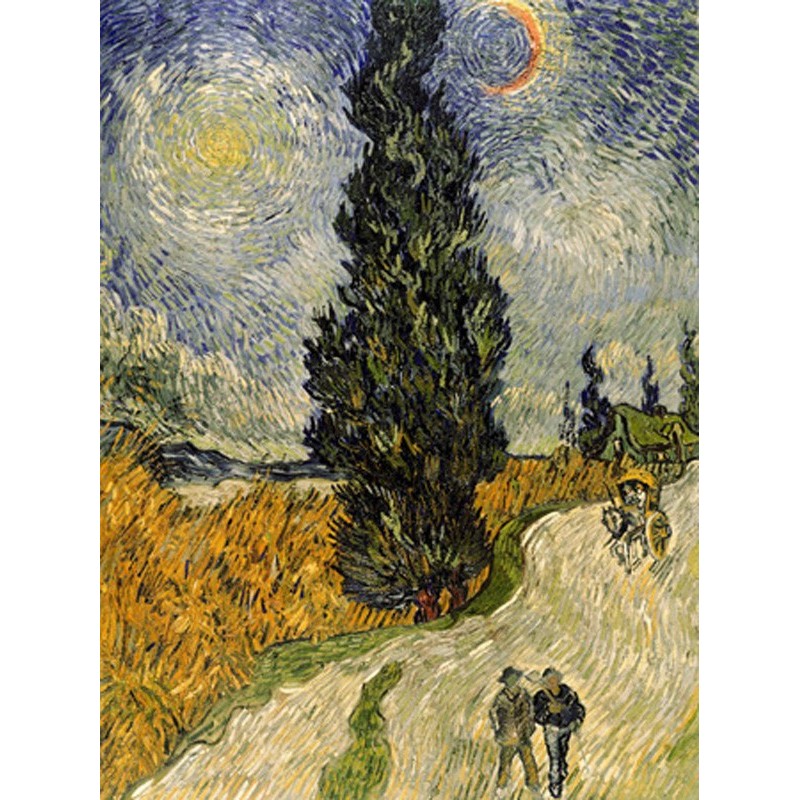 Vincent Van Gogh - Road with Cypresses (detail)
