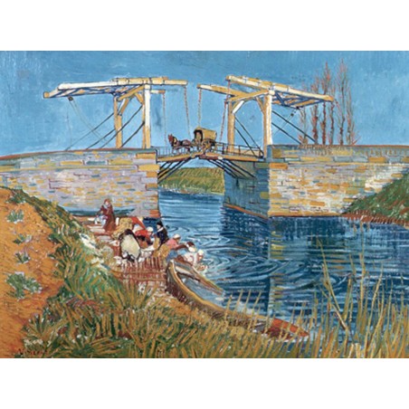 Vincent Van Gogh - Langlois Bridge with women washing