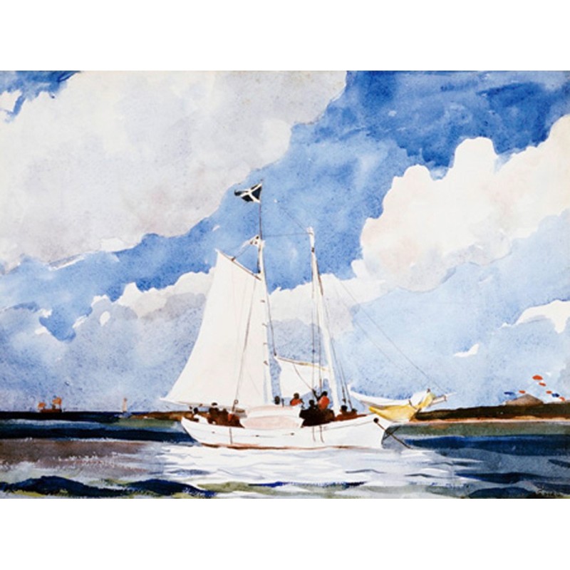 Winslow Homer - Fishing Schooner, Nassau
