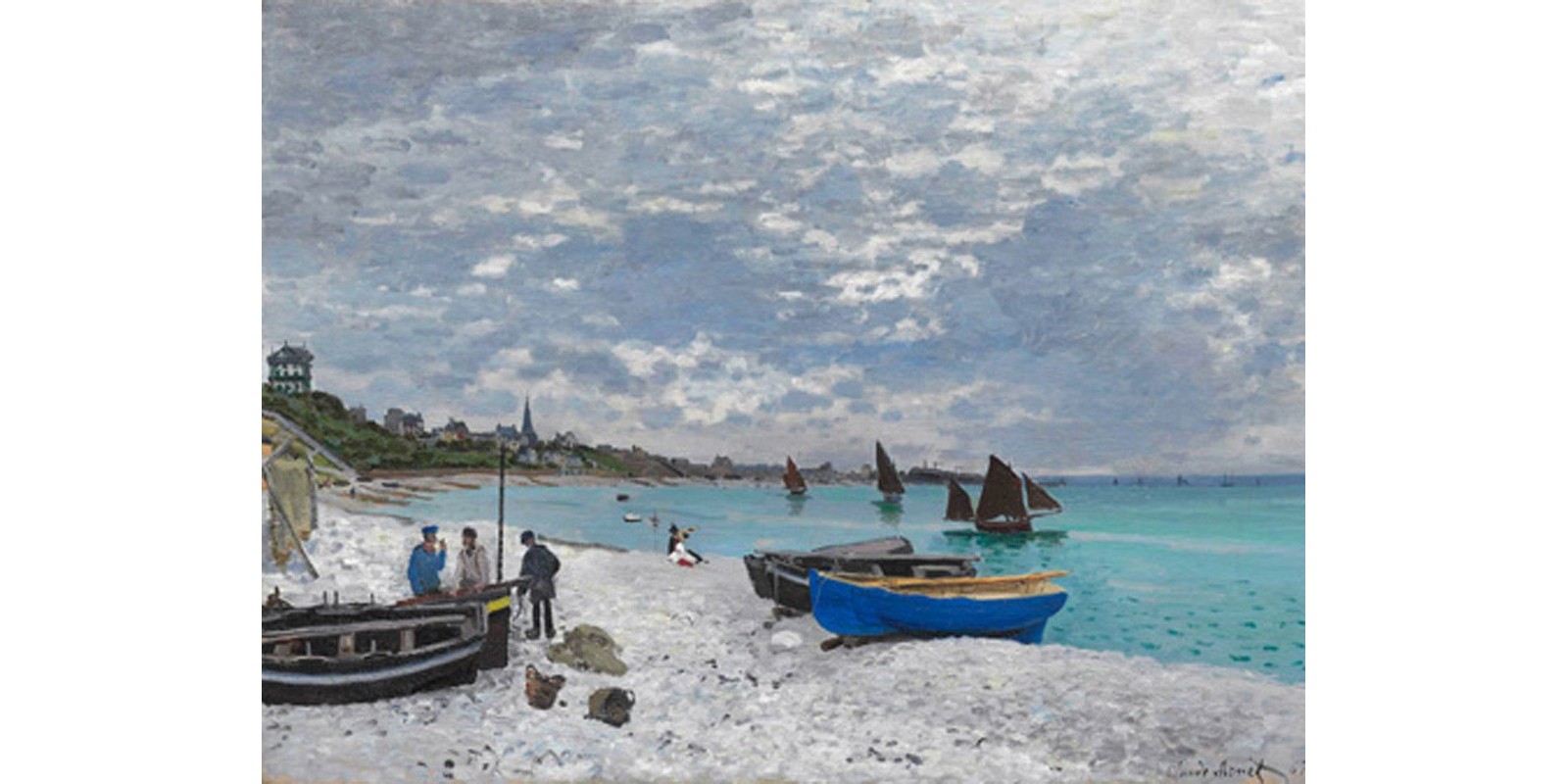 Claude Monet - The Beach at Sainte-Adresse