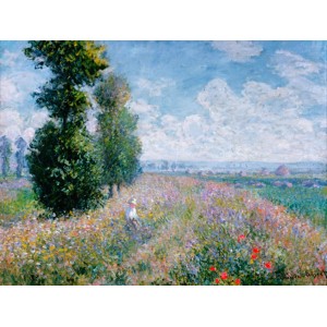 Claude Monet - Meadow with Poplars (detail)