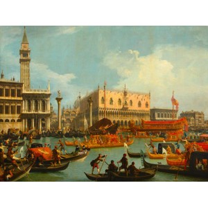 Canaletto - Il ritorno del Bucintoro al molo davanti a Palazzo Ducale
