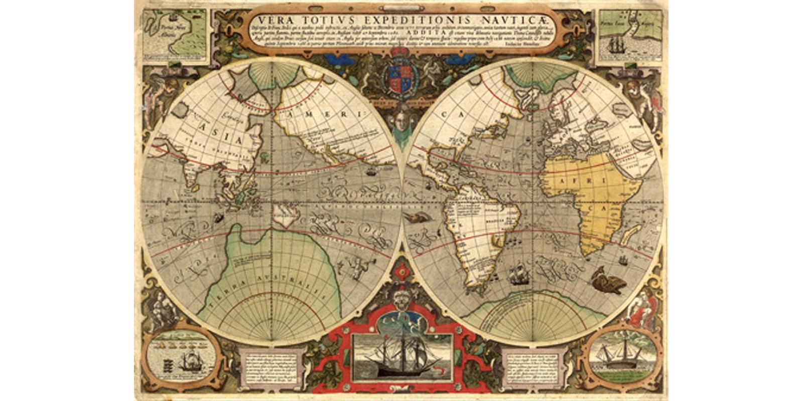 Hendrik Hondius - Vera Totius Expeditionis Nauticae, 1595