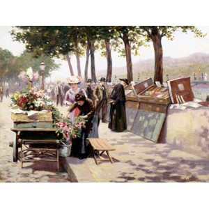 Jules Antoine Voirin - The Quays of the Seine, Paris