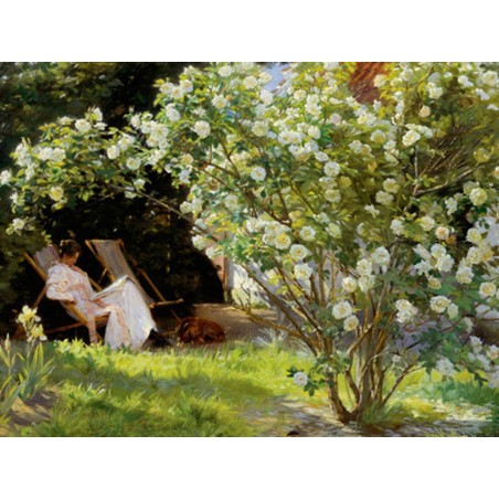 Peder Severin Kroyer - Seated in the garden of roses