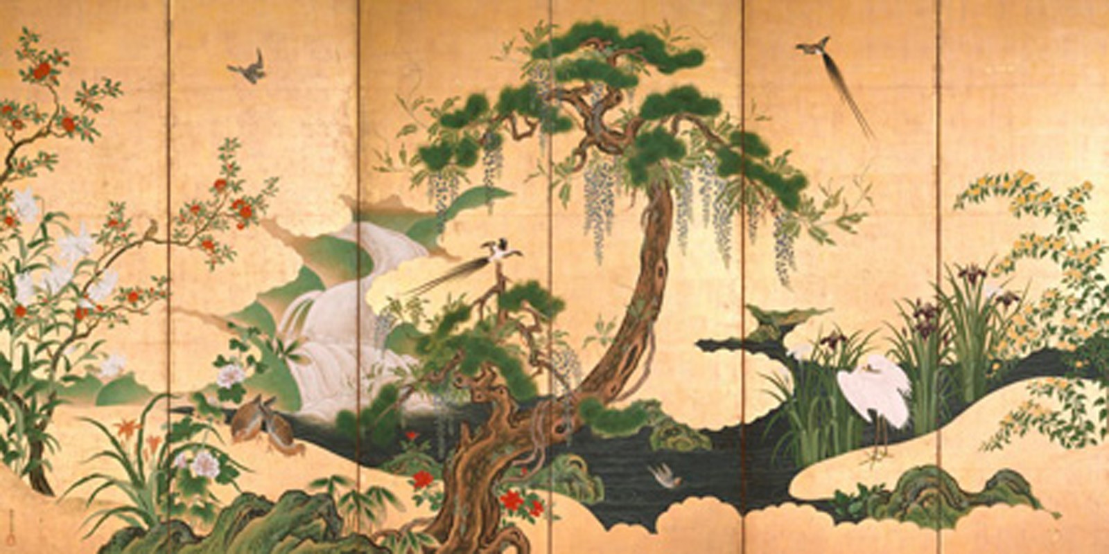 Kano Eino - Birds and Flowers of Spring and Summer