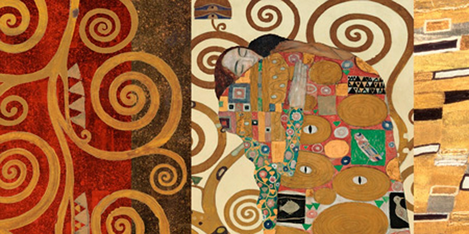 Gustav Klimt - Klimt Patterns - The Embrace (Gold)