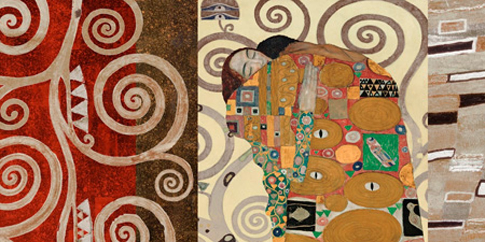 Gustav Klimt - Klimt Patterns - The Embrace (Pewter)