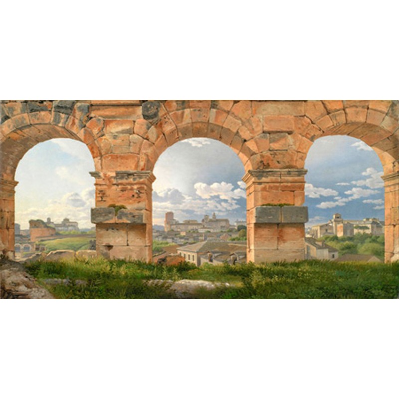 Christoffer Wilhelm Eckersberg - A View through The Arches of the Colosseum, Rome