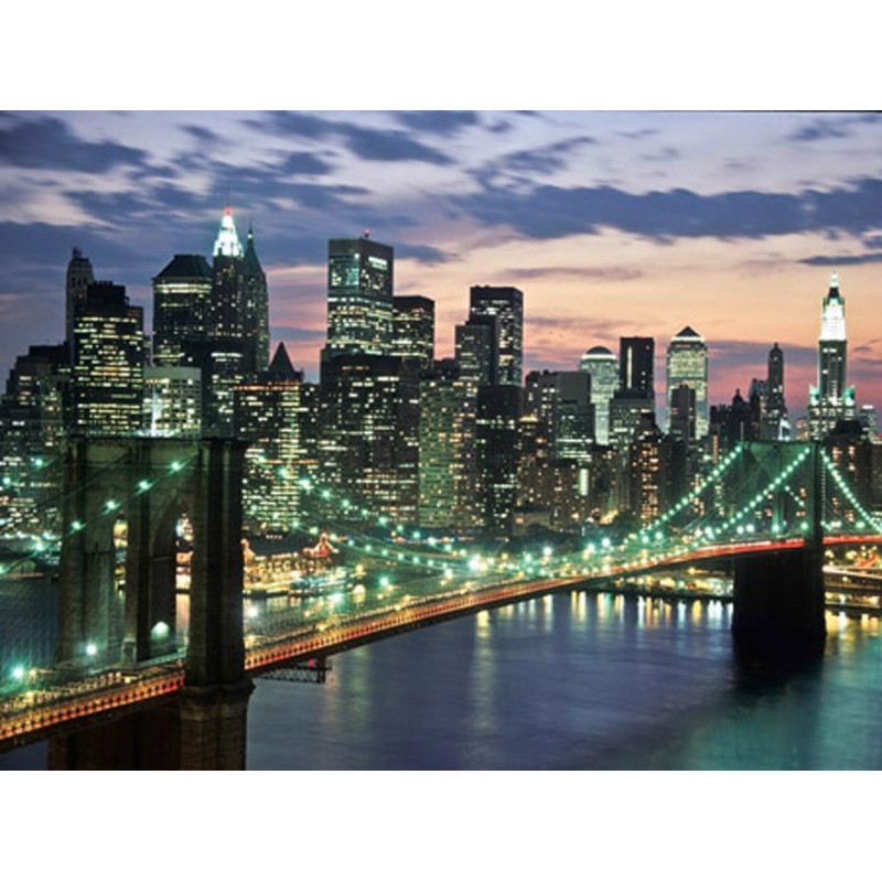 Michel Setboun - Brookyn bridge and Downtown skyline, NYC