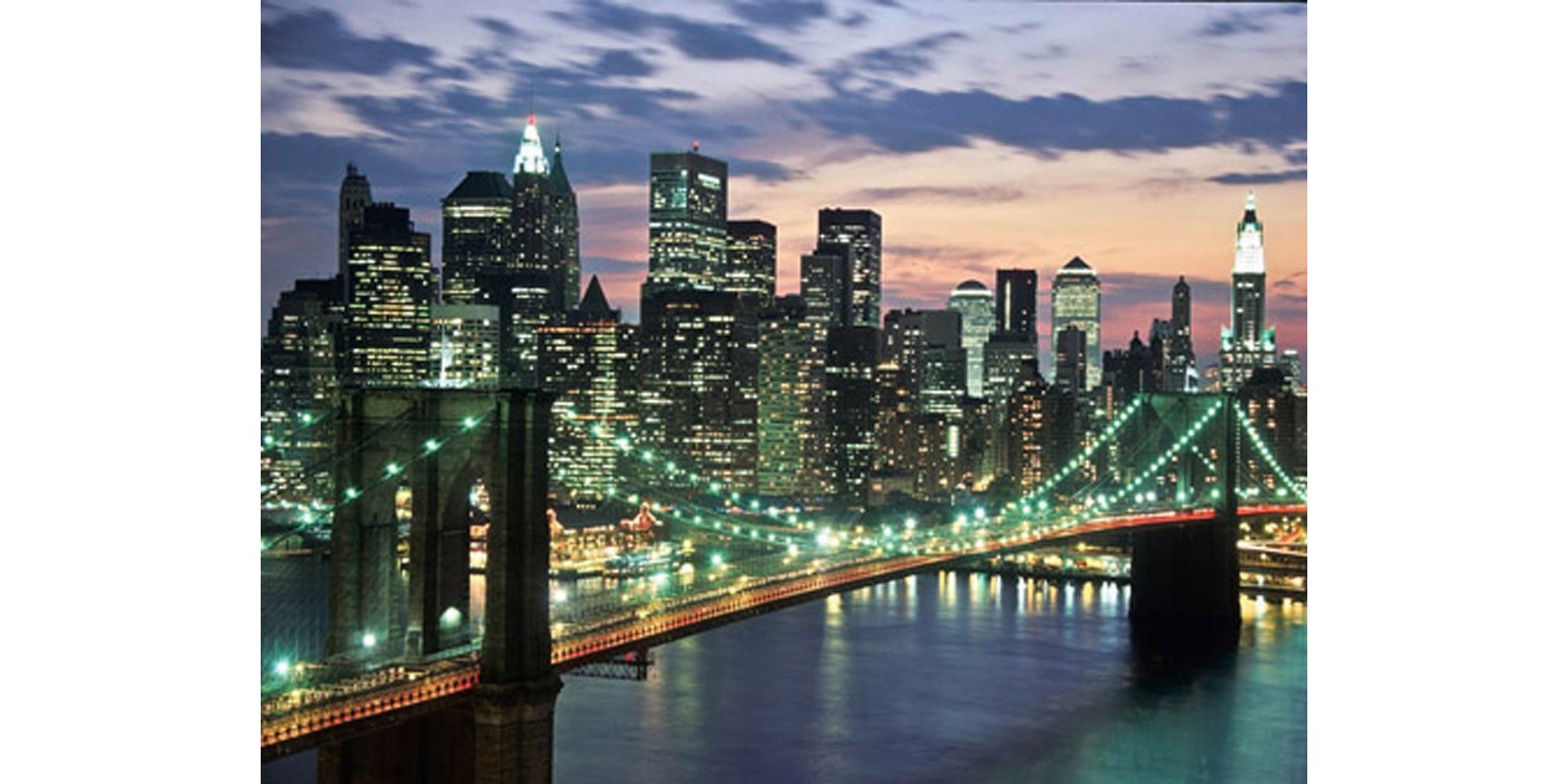 Michel Setboun - Brookyn bridge and Downtown skyline, NYC