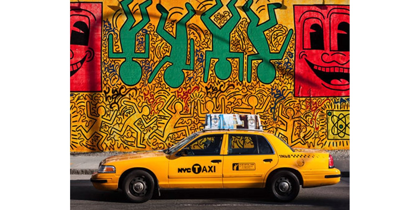 Michel Setboun - Taxi and mural painting, NYC
