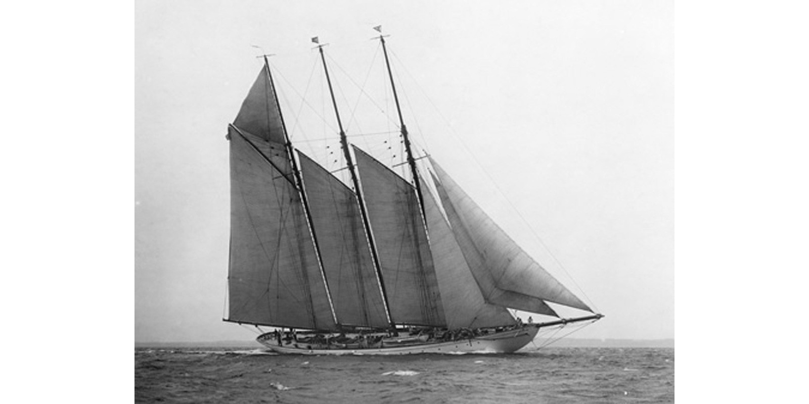 Edwin Levick - The Schooner Karina at Sail, 1919
