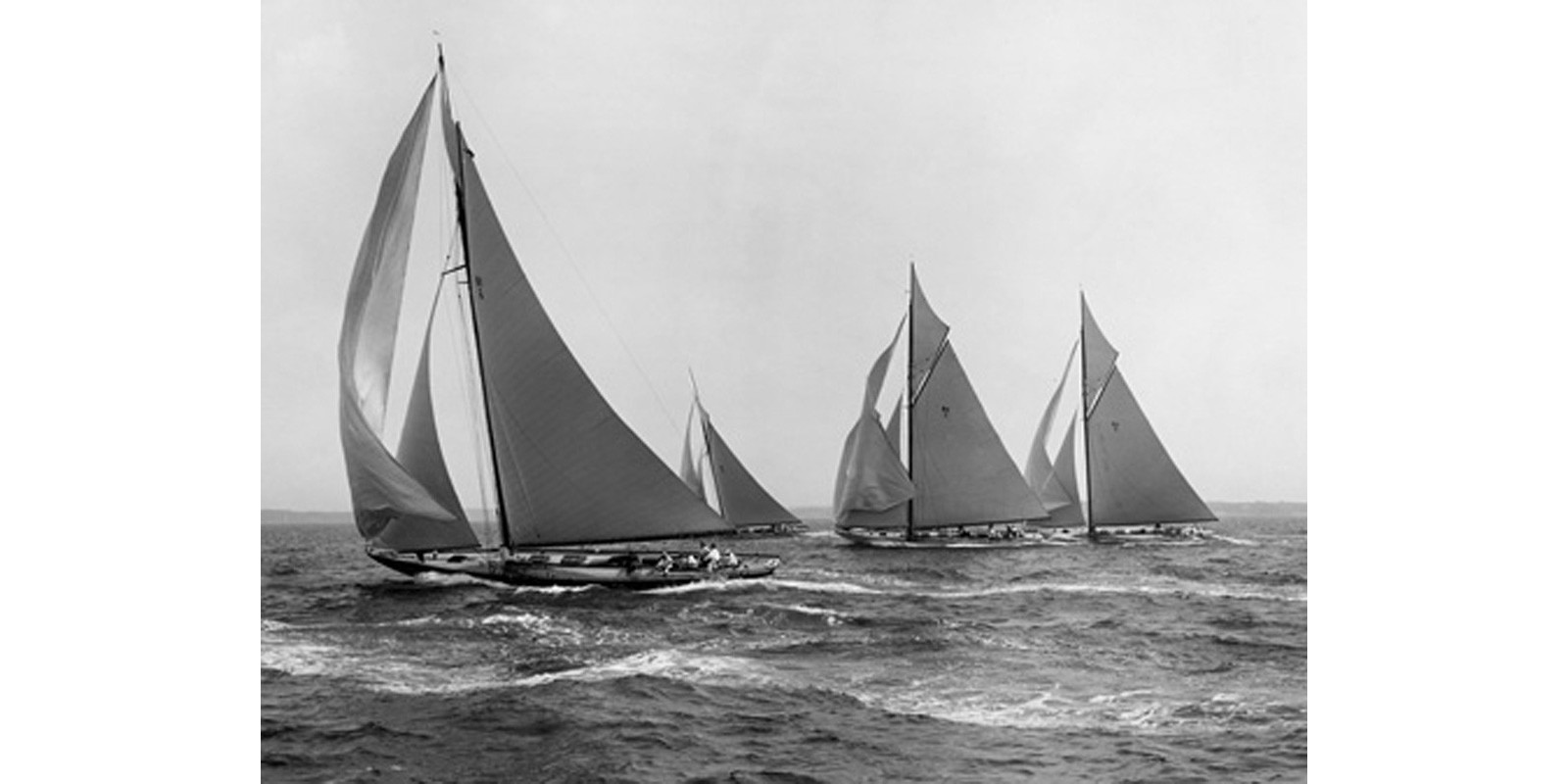 Edwin Levick - Sloops at Sail, 1915 (detail)