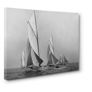Edwin Levick - Saliboats Sailing Downwind, ca. 1900-1920