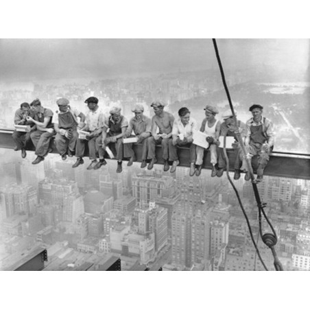 Charles C. Ebbets - New York Construction Workers Lunching on a Crossbeam, 1932