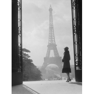 H. Armstrong Roberts - Woman looking toward Eiffel Tower