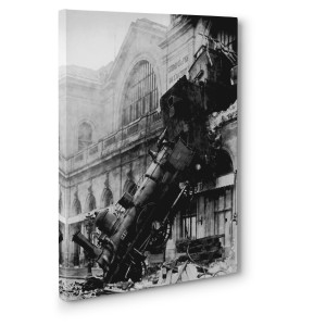 Anonymous - Train wreck at Montparnasse, Paris, 1895