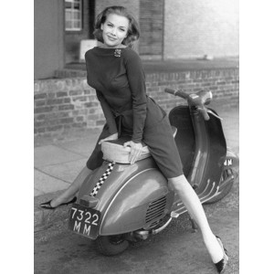 Anonymous - Posing on Motor Scooter