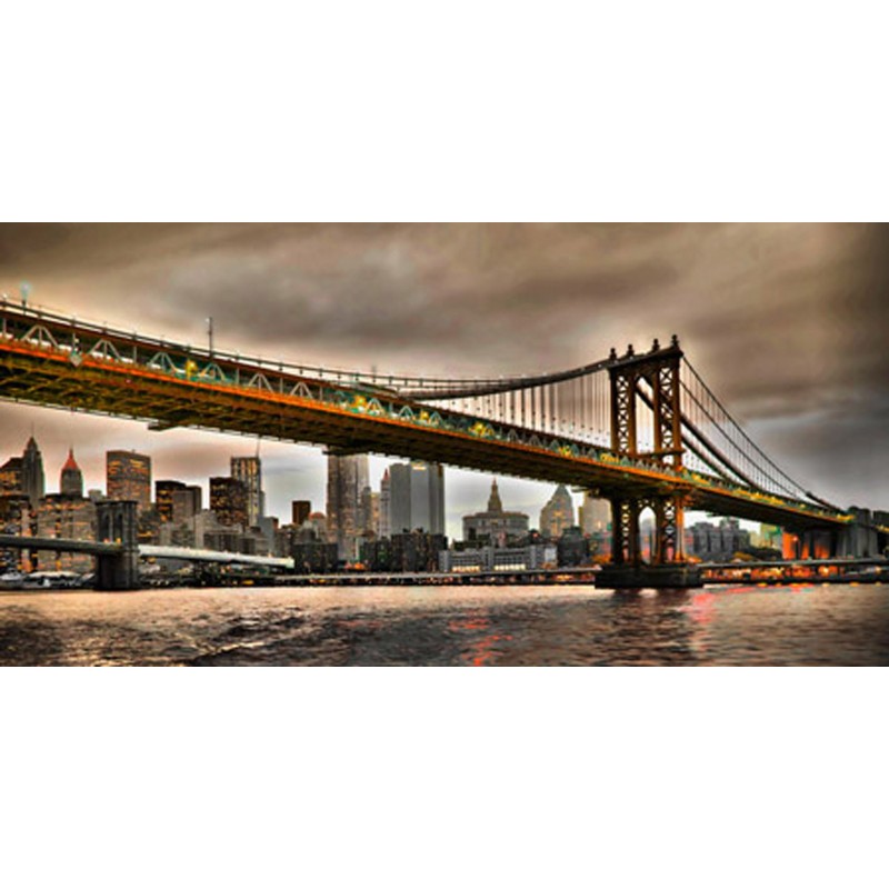 Vadim Ratsenskiy - Manhattan Bridge and New York City Skyline, NYC