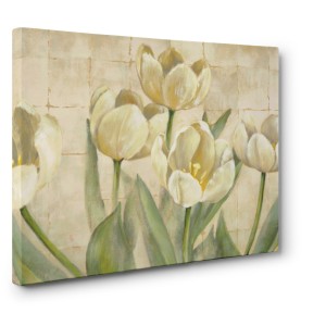 Lauren Mc Kee - White Tulips on Ivory