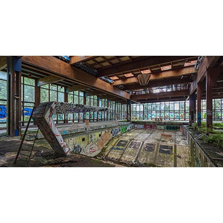 Richard Berenholtz - Abandoned Resort Pool, Upstate NY (detail)