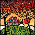 Wallas - Gli alberi guardano il paese al tramonto