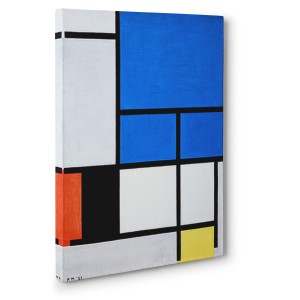 Piet Mondrian - Composition with large blue plane, red, black, yellow, and gray