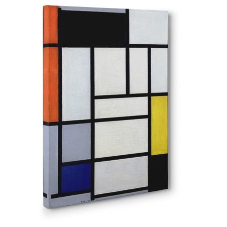 Piet Mondrian - Composition with red, black, yellow, blue and grey
