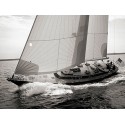 Neil Rabinowitz - Sailboat Leaning to the Side (BW)