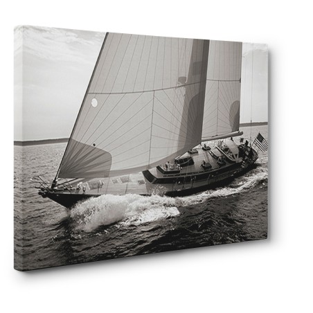 Neil Rabinowitz - Sailboat Leaning to the Side (BW)