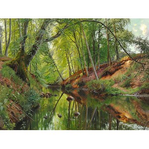 Peder Mork Monsted - A Stream in the forest
