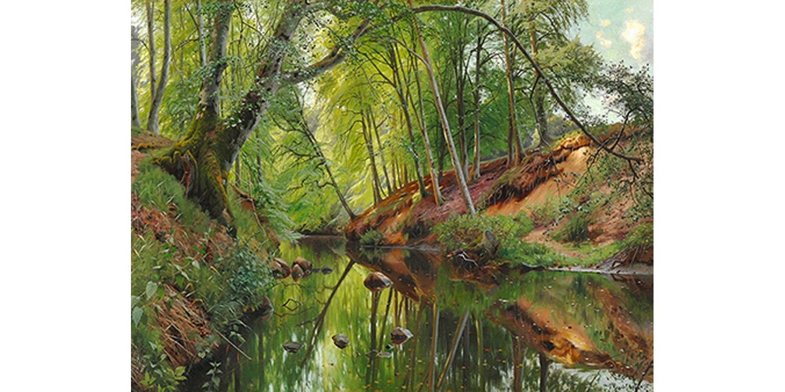 Peder Mork Monsted - A Stream in the forest