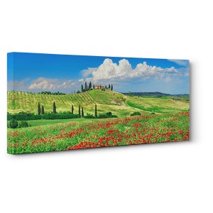 Frank Krahmer - Farmhouse with Cypresses and Poppies, Val d'Orcia, Tuscany