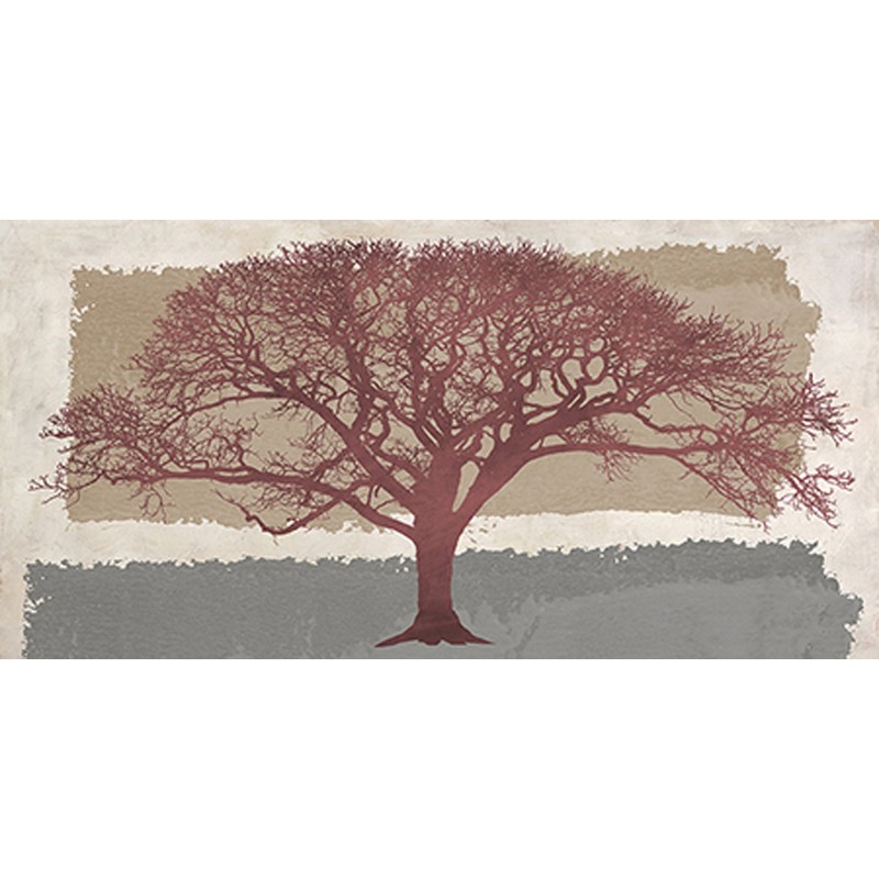 Alessio Aprile - Burgundy Tree on abstract background