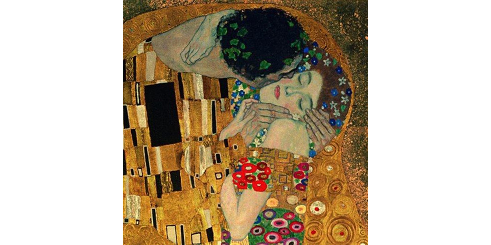 Gustav Klimt - Il bacio (detail)