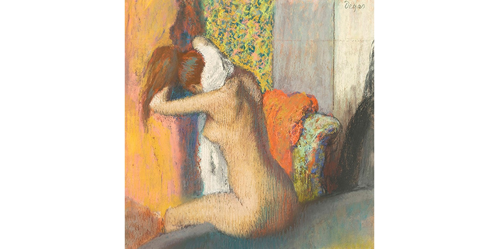 Degas Edgar Germain Hilaire - Après le Bain, Femme S'essuyant la Nuque