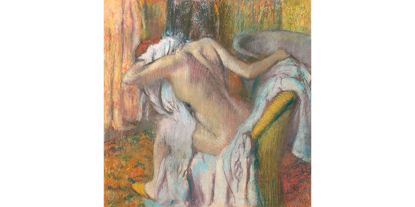 Degas Edgar Germain Hilaire - After the Bath, Woman Drying Herself