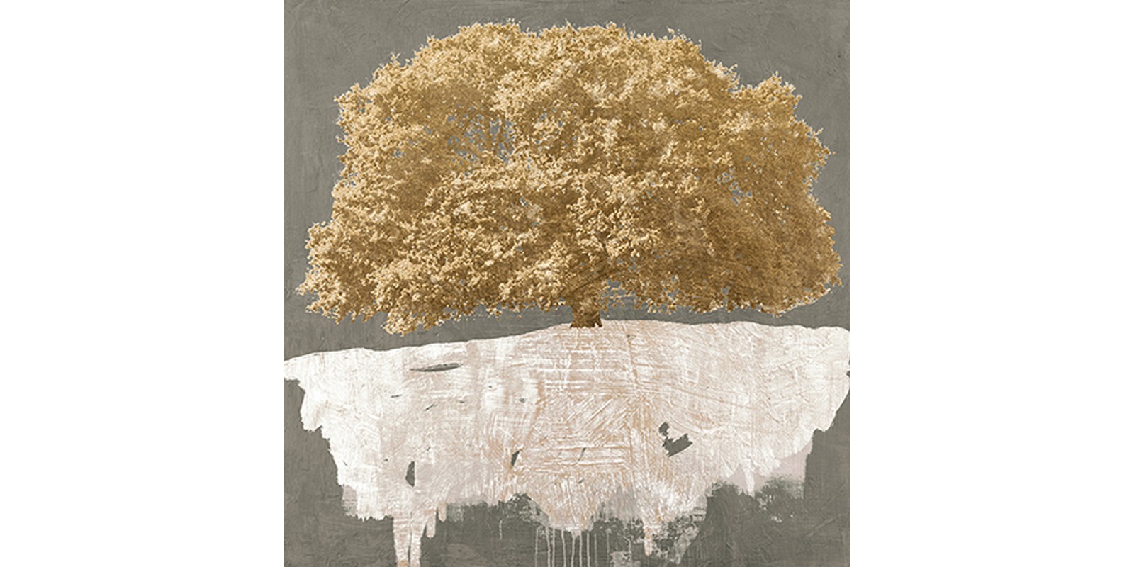 Alessio Aprile - Golden Tree on Grey