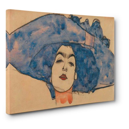 Egon Schiele - Eva Freund in Blue Hat